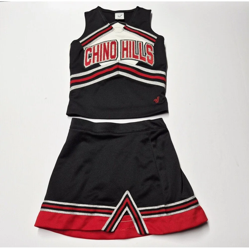 Varsity Spirit Chino Hills High School Cheerleader Uniform Set Top Skirt Youth L